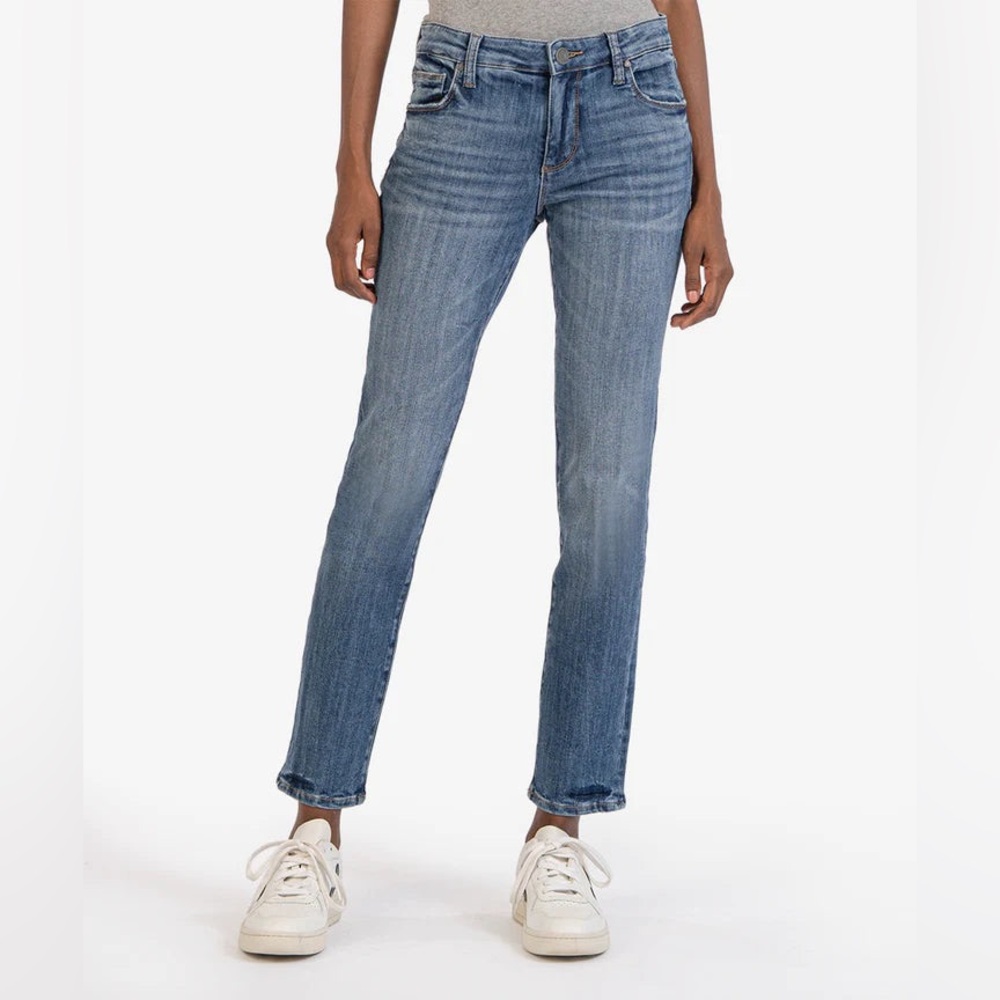 Kut from the Kloth Reese Ankle Straight Leg Long Inseam Size 10 Long 10L